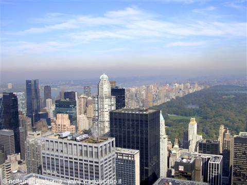 vista su Central Park dal Top of the Rock