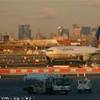 Newark aeroporto (sfondo New York) STATI UNITI D'AMERICA 