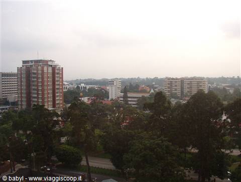 vista su Città del Guatemala dal nostro hotel