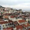 LISBONA DAL TETTO DELL'ELEVADOR DE SANTA JUSTA, MIRADOURO PORTOGALLO 