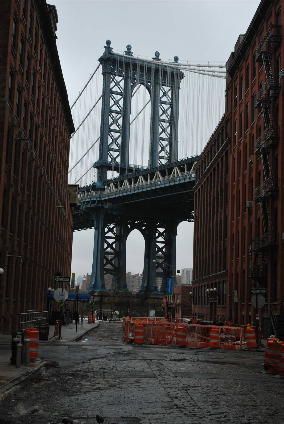 Il ponte visto dal quartiere di Brooklyn