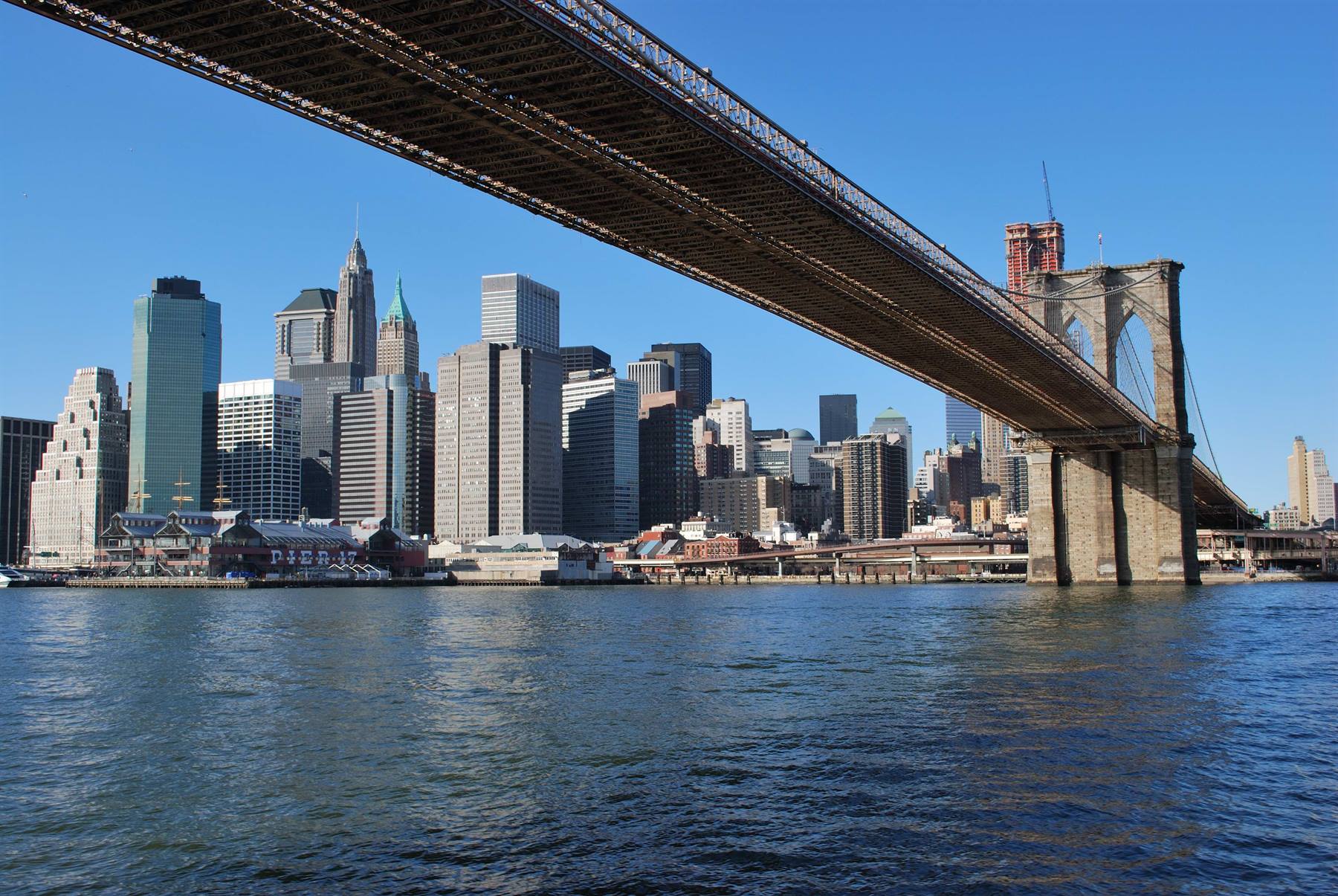 Il ponte visto dal quartiere di Brooklyn
