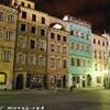La piazza della città vecchia di notte POLONIA 