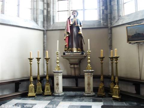 Gand : statua di S.Jago - inizio del Cammino