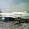 Aeroporto di Francoforte il 747 per New York STATI UNITI D'AMERICA 