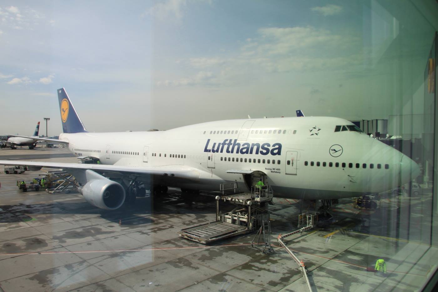 Aeroporto di Francoforte il 747 per New York