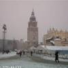 Il centro di Cracovia sotto la neve. POLONIA 