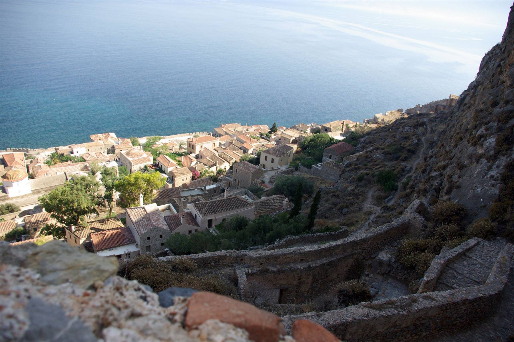 Monenvassia dall'alto