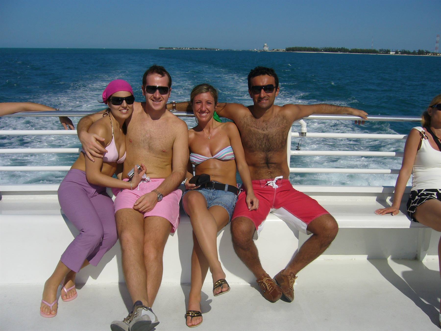 con i nuovi amici verso la barriera corallina di key west