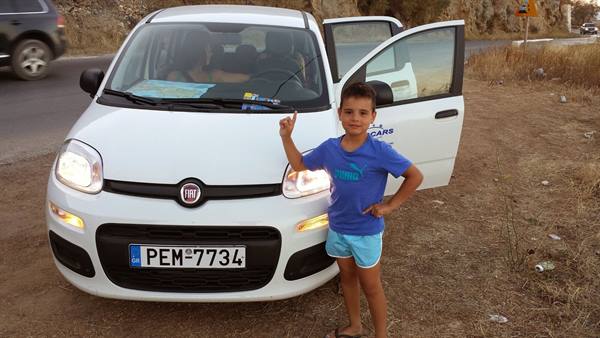 La nostra Panda noleggiata pronta a esplorare la Grecia!