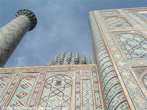 Samarcanda, Piazza Registan, Moschea del Leoni, particolare