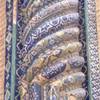 Samarcanda, Madrasa della Moschea d'oro, portale, particolare colonna timuriade TURKMENISTAN 