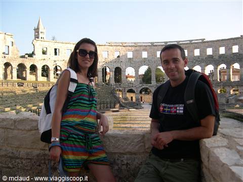 DENTRO IL FAMOSO ANFITEATRO DI PULA (ISTRIA)