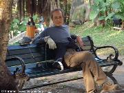 Al parco con il pappagallo a passeggio...