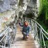 io all'entrata delle gole, passerella sospesa sul canyon FRANCIA 