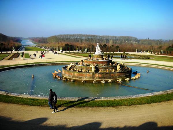 veduta dei giardini di versailles