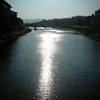 veduta dell'arno da ponte vecchio ITALIA 