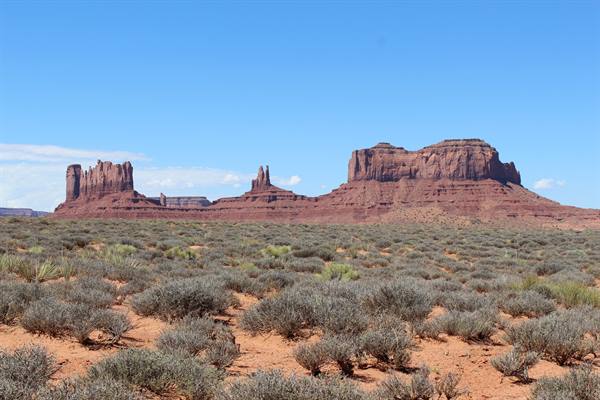 Vista panoramica sulla Monument Valley dalla 163