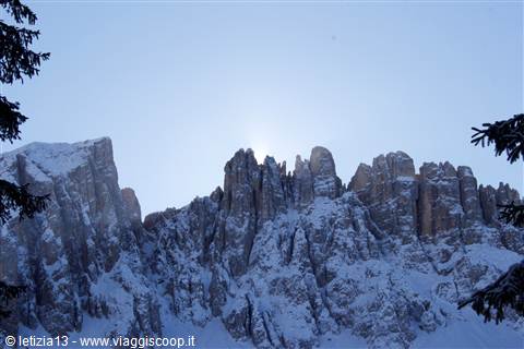 il Latemar visto dal Lago di Carezza
