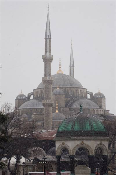 Nevicata alla Moschea Blu
