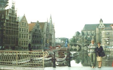 Gent, le case delle corporazioni gotico-rinascimentali del 1500 circa
