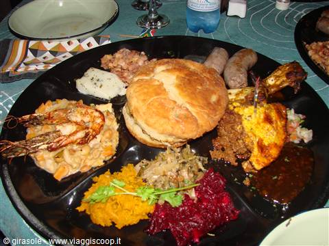 piatto misto cucina tipica africana