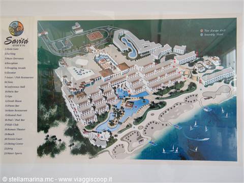 la piantina dell'albergo