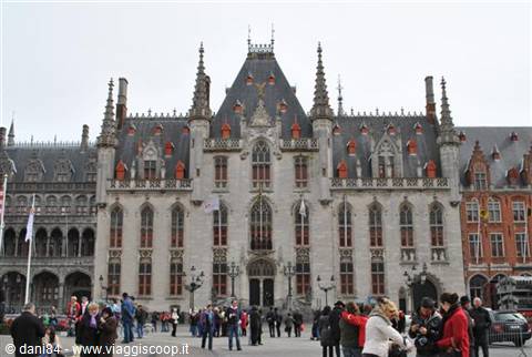 Brugge market square  the provincial hof 