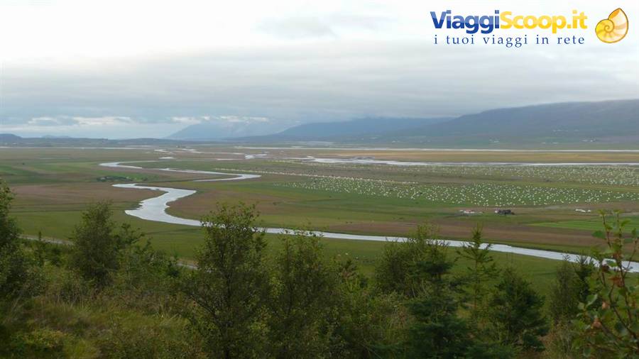 Varmahlìd dalla cima del Reykjahòll