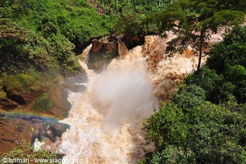 le cascate di Rusumo del fiume Akagera, confine Tanzania