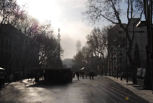 La Rambla alle 9 di mattina