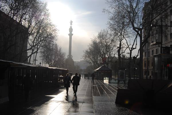 La Rambla alle 9 di mattina