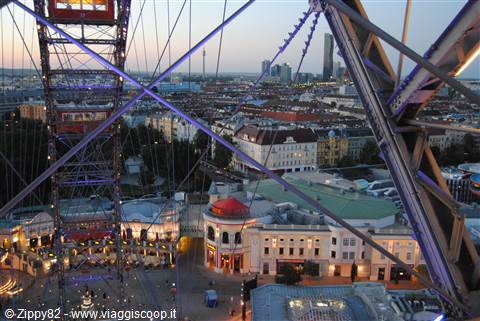 Il parco del Prater visto dal Weisenrad