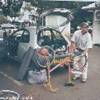 La ford KA e il montaggio delle bici graziella portate dall'Italia POLINESIA FRANCESE 