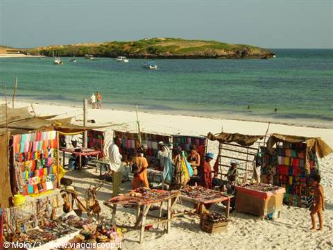 Bancarelle sulla spiaggia di Watamu
