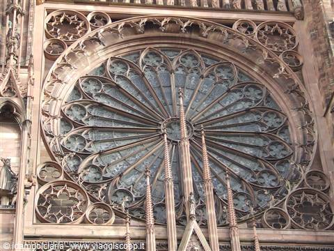 STRASBURGO - Il rosone della Cattedrale