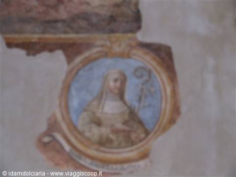 ABBAZIA del GOLETO : Affresco della Badessa Febronia