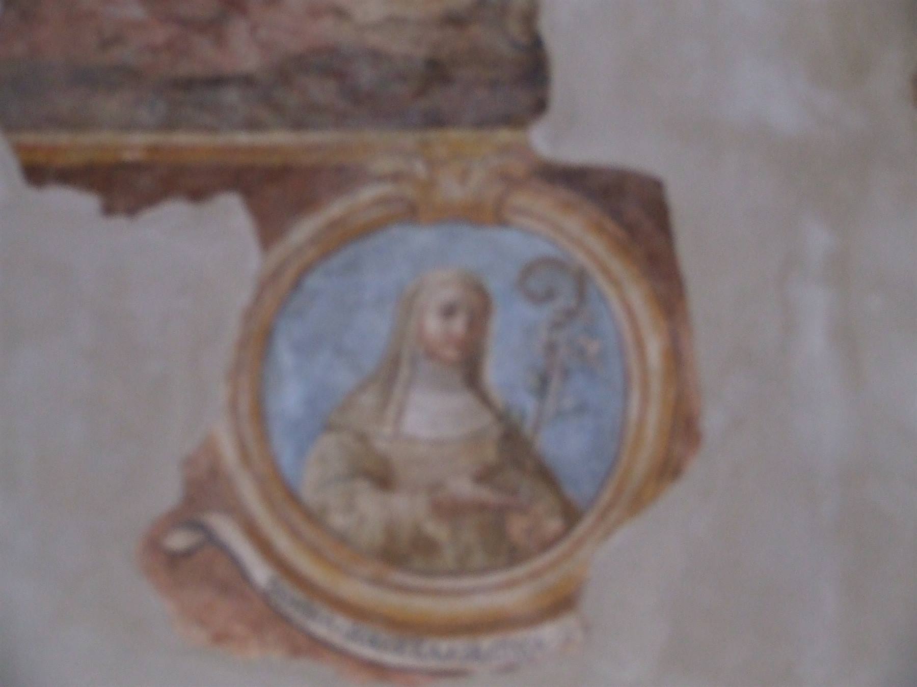 ABBAZIA del GOLETO : Affresco della Badessa Febronia