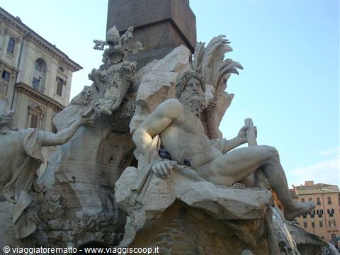 Roma - piazza Navona, fontana dei quattro fiumi