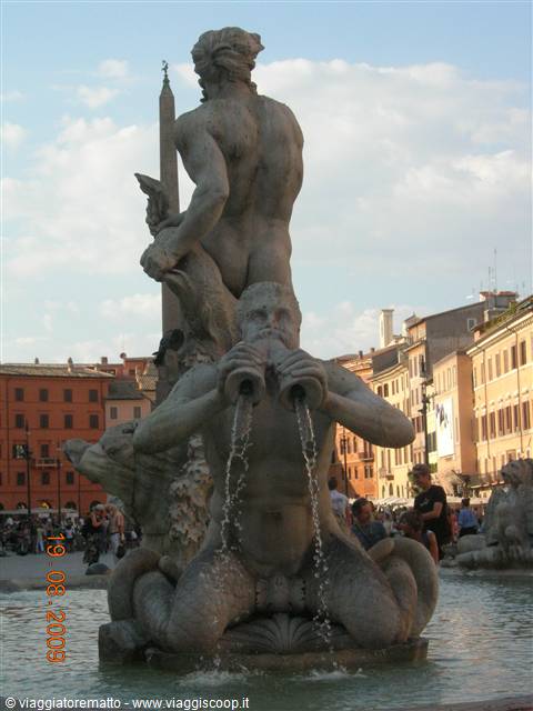 Roma - piazza Navona, fontana di Nettuno