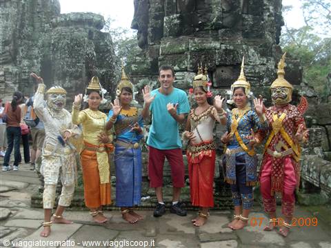Siem Reap - Bayon, con alcuni amici!