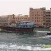 DHOW IN NAVIGAZIONE SUL CREEK EMIRATI ARABI UNITI 