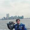 Le Twin towers viste da Ellis Island STATI UNITI D'AMERICA 