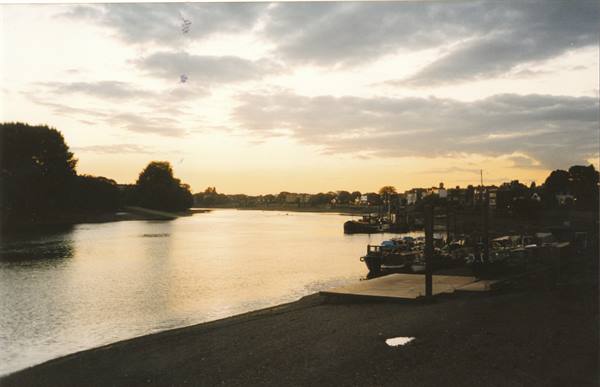tramonto sul Tamigi ad Hammersmith