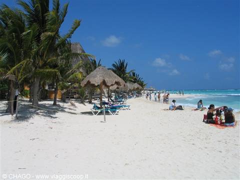 la spiaggia di Playa del Carmen