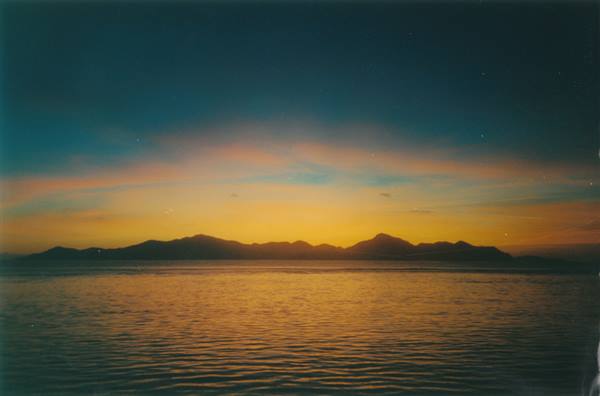 incantevole tramonto ad anse Reunion