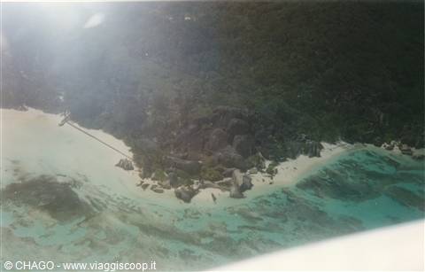La Digue, anse Source d' Argent dall' alto
