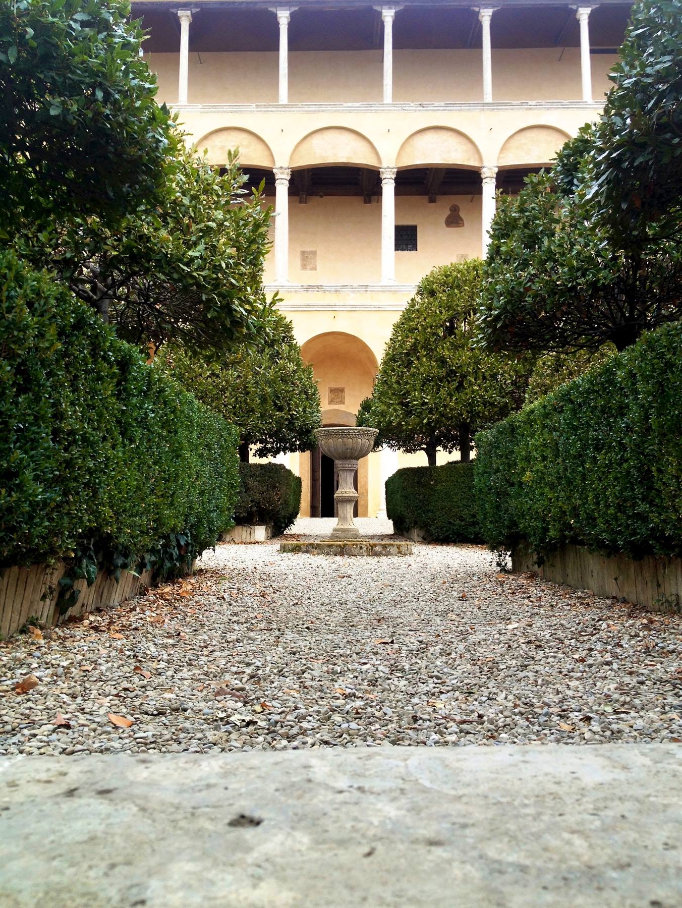 Pienza in un pomeriggio nuvoloso