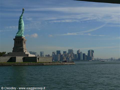 Miss Liberty and Manhattan Skyline