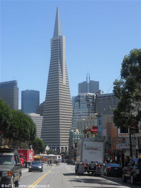 columbus avenue con la Transamerica Pyramid